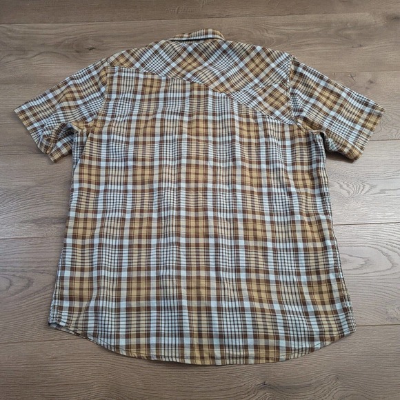 Volcom Shirt Men Medium Brown Casual Classiccore Preppy Short Sleeve Normcore - Picture 5 of 6